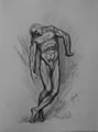 Michael Hensley Drawings, Male Form 115